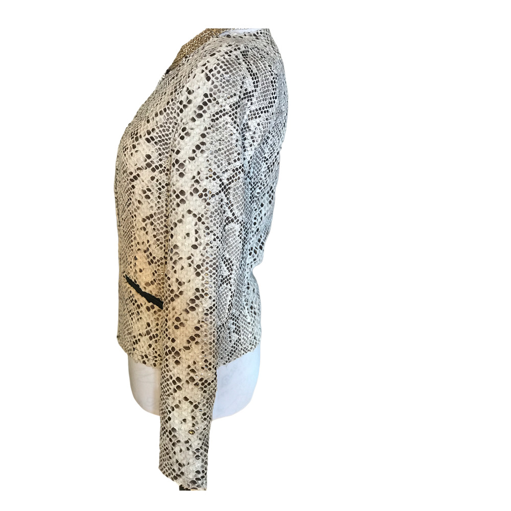 Olivaceous Full Zip Python Skin Jacket - Picture 4 of 5